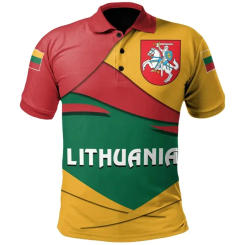 Fashion Summer 3D Lithuania Flag Emblem Printing  Polo Shirt Lithuania Coat Of Arms Graphic Polo Shirts Men Vintage Clothing Top