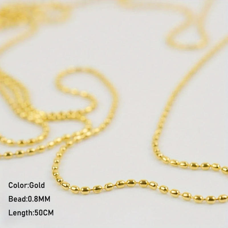 Description Picture 6 of itemNail Chain Bead Charms 0.8mm Rose Gold Silver Art Decorations Metal Nails DIY 3D Parts Rhinestones Jewelry Manicure Accessories