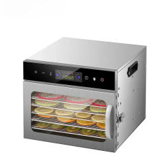 Smart Touch Panel Food Dehydrator 6/8 Layers Stainless Steel Trays Fruit Vegetable Meat Drying Machine DIY Snacks Melties Baker