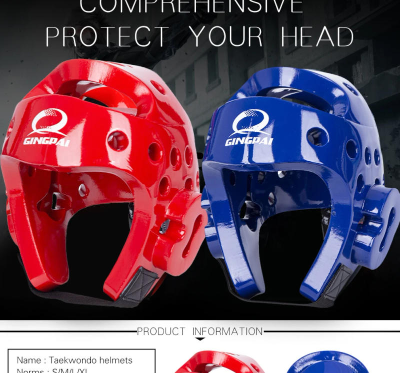 Description Picture 4 of itemTaekwondo Helmet Sanda Kick Boxing Head Guard Headgear Protector Sparring Gear Helmet Karate Muay Thai Taekwondo Head Protection
