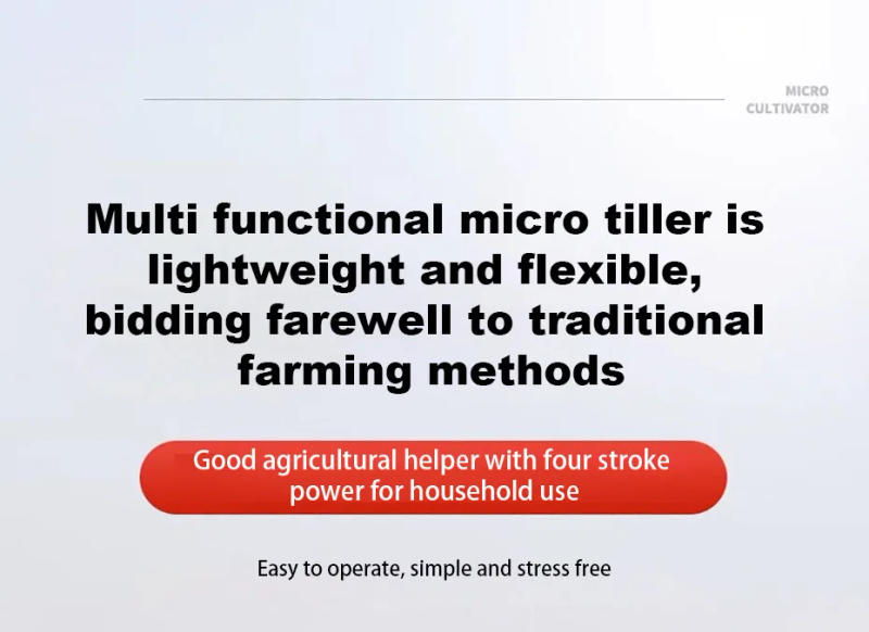 Description Picture 3 of itemGasoline Micro Cultivator Agricultural Garden Tools Gasoline Multi-function Minitype Rotary Tiller Machinery for Far