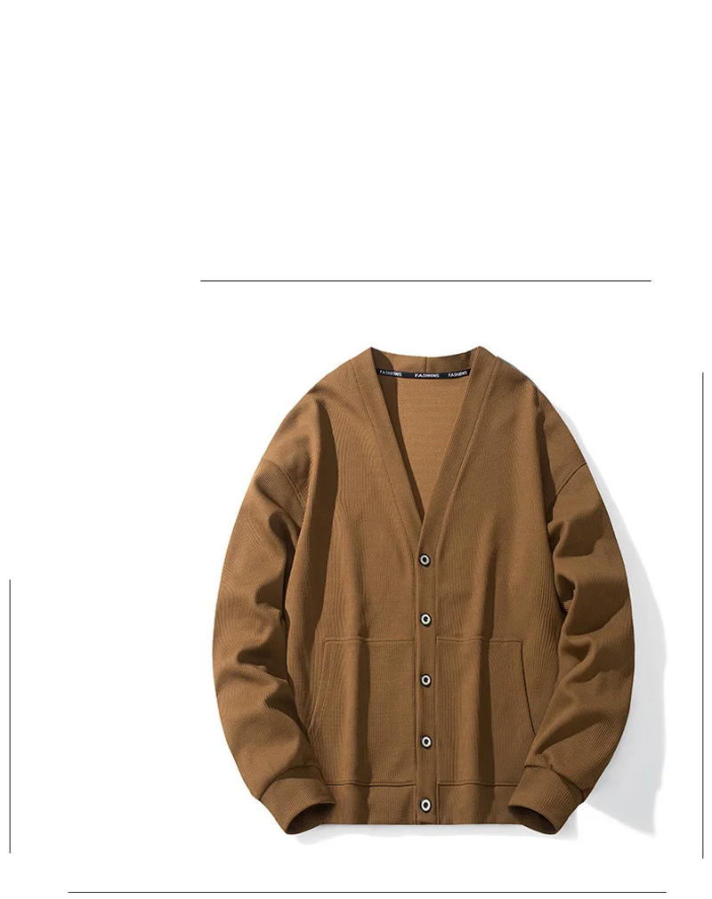 Description Picture 5 of itemPlus size retro knitted shawl autumn new men's models large Size teenagers loose leisure coat 9XL 8XL 7XL