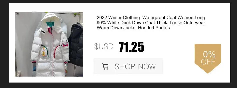 Description Picture 5 of itemNew Luxury Design Women Winter Down Jacket Solid Sashes Coat Female 90 White Duck Puffer Down Parka Sweet Office Outwear