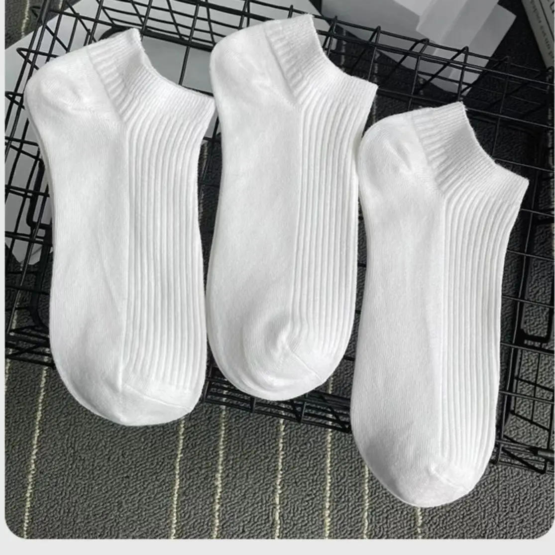 Description Picture 3 of item5 Pairs/Pack Ankle Socks Women Cotton Invisible Sweat-absorbing Girl Low Tube Boat Socks EU 36-42 Women Socks Calcetines De Niña