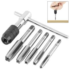 High Quality T-type Wrench Drill Set Hand Tapping Tools Machine Screw Thread Tap Twist Bit M3/M4/M5/M6/M8 Tap Set DIY Tool