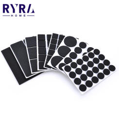 48PCS Non-slip Self Adhesive Furniture Rubber Table Chair Feet Pads Round Square Sofa Chair Leg Sticky Pad Floor Protectors Mat