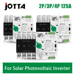JOTTA PC Type ATS Automatic Transfer Switch PV For Solar Photovoltaic Inverter 2P 63A 100A 125A Din Rail Mounting