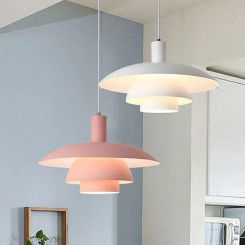LED Lustre Pendant Light Modern High Quality Umbrella Home Decoration Colorful Suspension Lamp E27 Parlour Roomdecor Luminaire