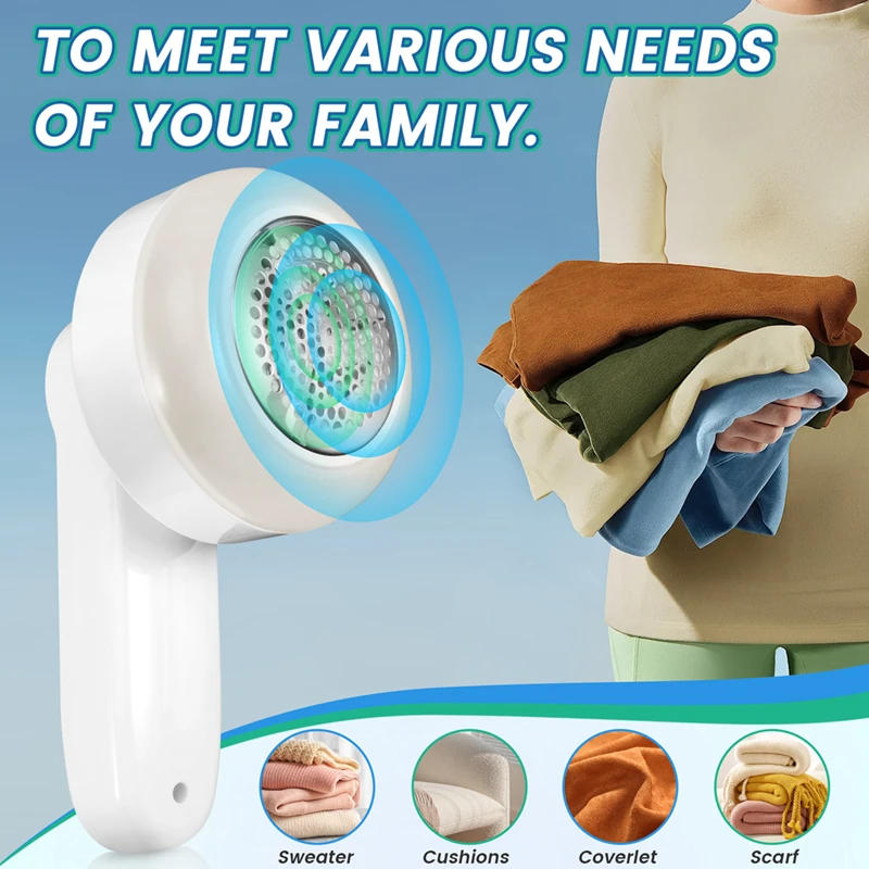 Description Picture 3 of itemElectric Lint Remover Wireless Rechargeable Fuzz Shavers Clothes Sweater Fabric Shaver Pill Remover Lint Pellet