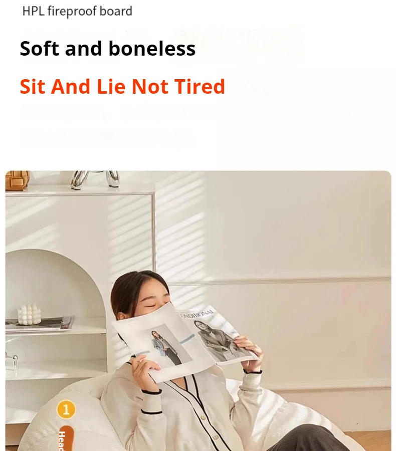 Description Picture 6 of itemBean Bag Sofas Romantic Sofa Fabric Gaming Bed Frameless Bedroom Chair Children's Comfortable Furniture Home Mini Balcony Salon