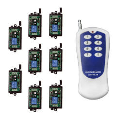 Lntelligent Remote Control Switch DC9V 12V 24V 8CH RF 1 Control 8 Groups Of 1CH Speakers, Advertising LED Lighting Equipment