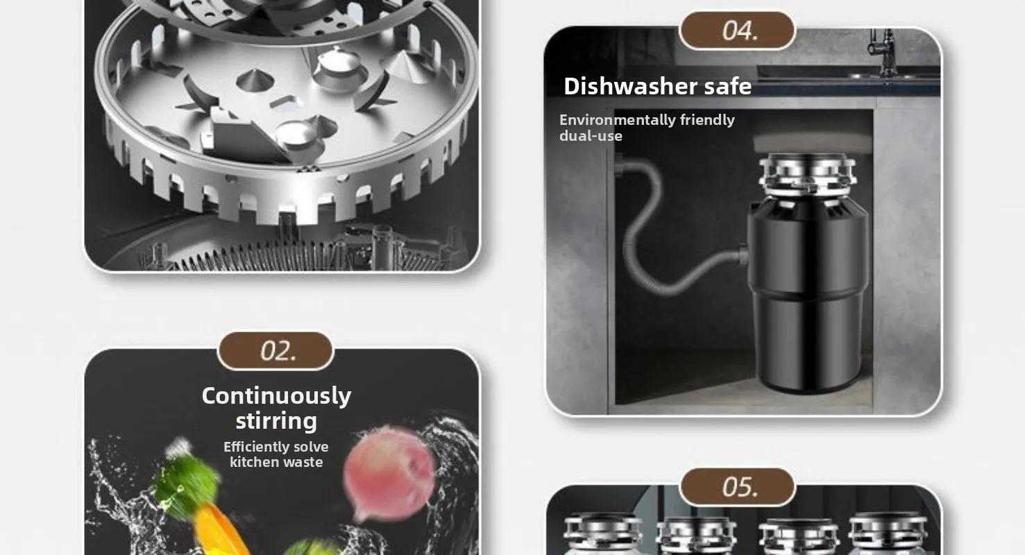 Description Picture 5 of itemKitchen Food Waste Disposer Turbo Drain Silent Garbage Grinder for Home Sink