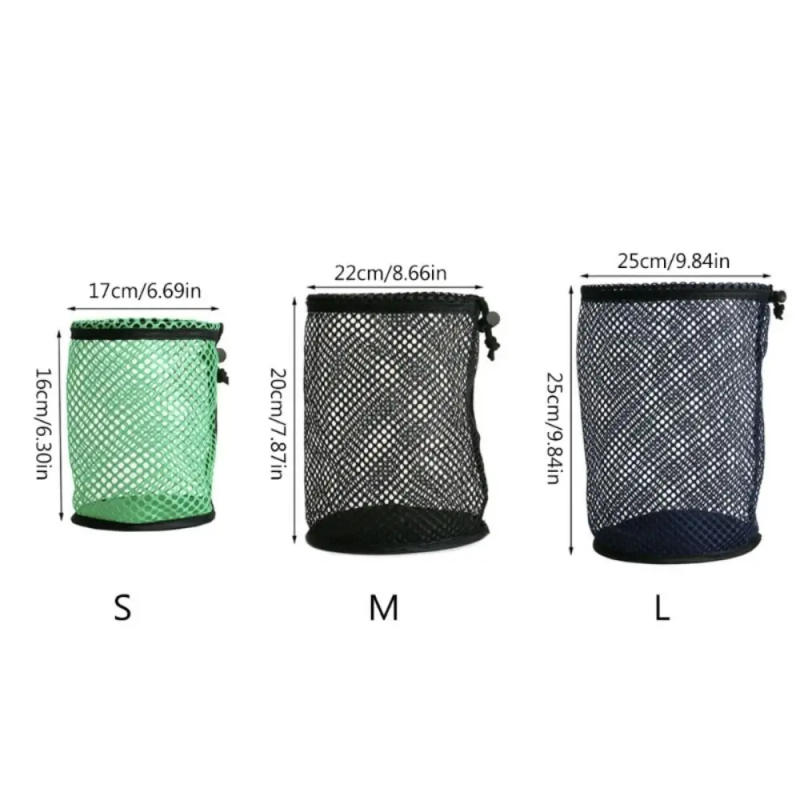 Description Picture 2 of itemEmpty 12/25/50 Golf Drawstring Pouch Mesh Large Capacity Golf Mesh Net Bag Nylon 3 Colors Golfer Gift