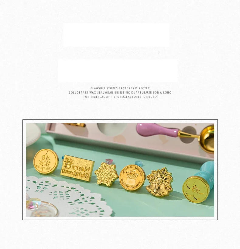 Description Picture 6 of itemChristmas Wax Seal Stamps Sealing Wax Vintage Sello Candy Retro Envelopes Sealing Stamp Head Wedding Invitations Cards ZT0109