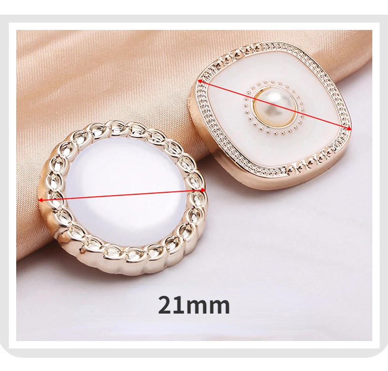 Description Picture 5 of item10PCS Pretty Shank Buttons 21/25mm Large Luxurious Pattern Buttons Coat Windbreaker Clothing Accessories