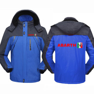 2024 New Men Abarth Autumn and Winter Jackets Thicken Windbreaker Waterproof Warm Outdoor Cold-Proof Mountaineering Coats Tops