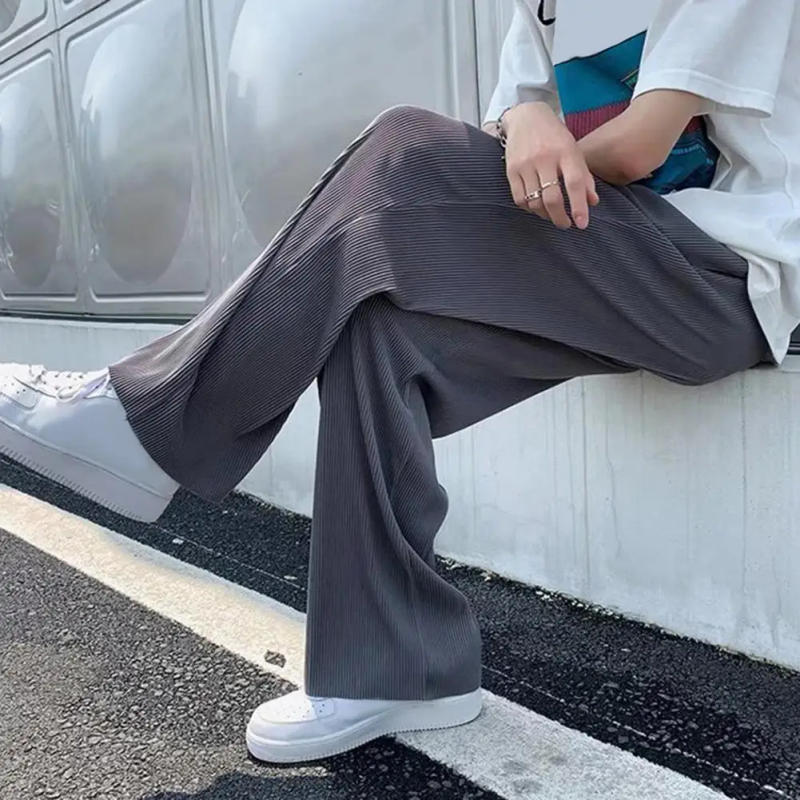 Description Picture 6 of itemMen Cargo Pants Men Casual Trousers Quick-drying Men's Sport Pants with Wide Leg Side Pockets for Gym Training Jogging Elastic