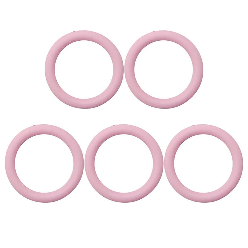 Description Picture 2 of item5pcs Rubber Circle Soother Clip Silicone Ring Baby Pacifier Holder Clip Adapter Ring Baby Teether