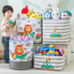 Folding Storage Basket Linen Storage Fabric Wardrobe Office Bedroom Closet Toys Laundry Basket With Handle Storage Organizer new