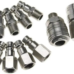 10pcs Pneumatic Fitting Air Line Quick Coupling Coupler Adapter Euro Airline Hose Compressor 1/4" BSP Thread Hose Barb Connector