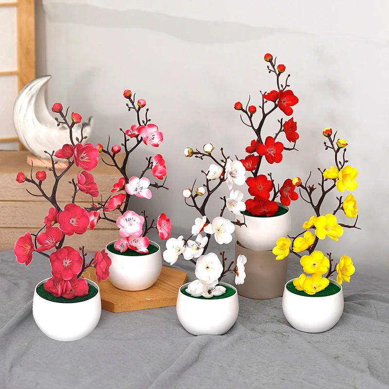 Description Picture 5 of item30 cm Artificial Plants Bonsai Small Tree Simulation Pot Plants Fake Flowers Table Potted Ornaments Home Decoration Hotel Garden