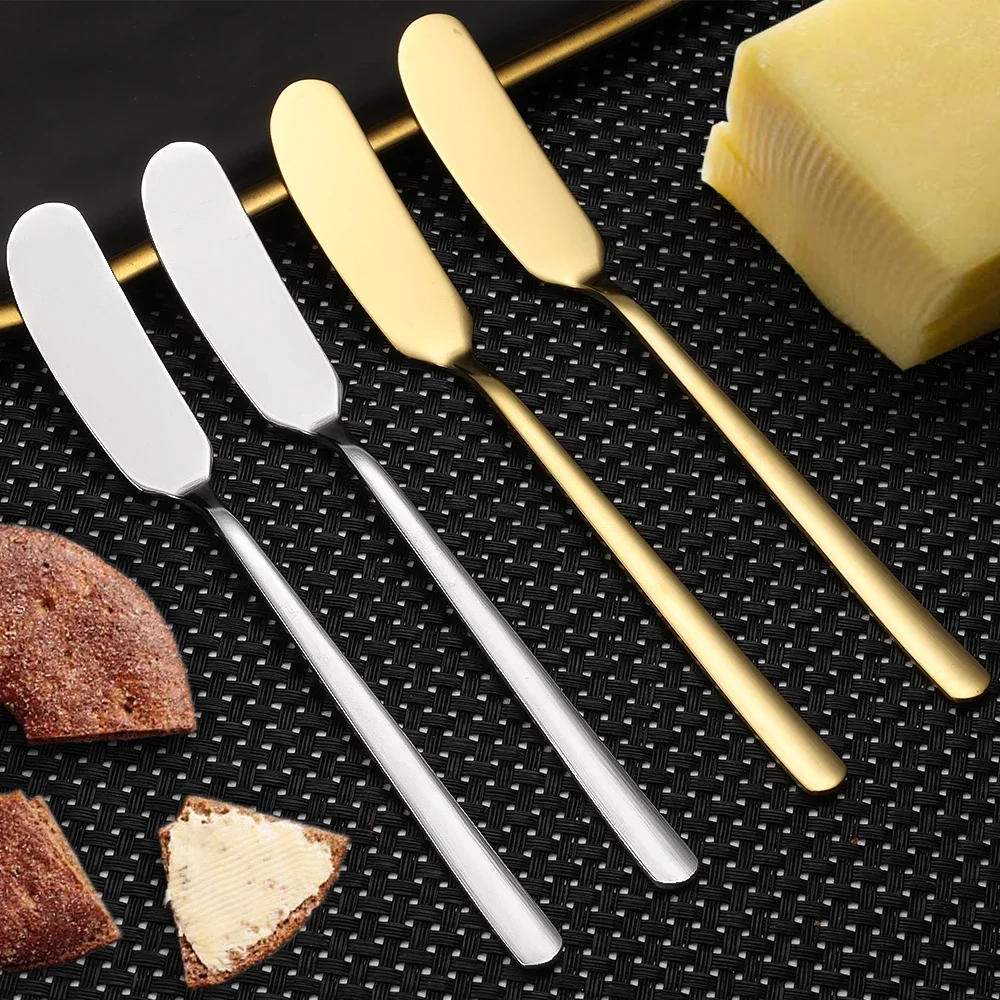 Description Picture 3 of item2/1Pc Butter Knife Stainless Steel Cheese Dessert Knife Sharp Cream Bread Jam Spatula Cutter Multipurpose Kitchen Tableware Tool