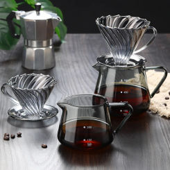 NUBECOM 400/600ML Coffee Pot Glass Coffee Teapot Reusable Coffee Server Juice Coffee Kettle Coffee Carafe Without Filter Cup