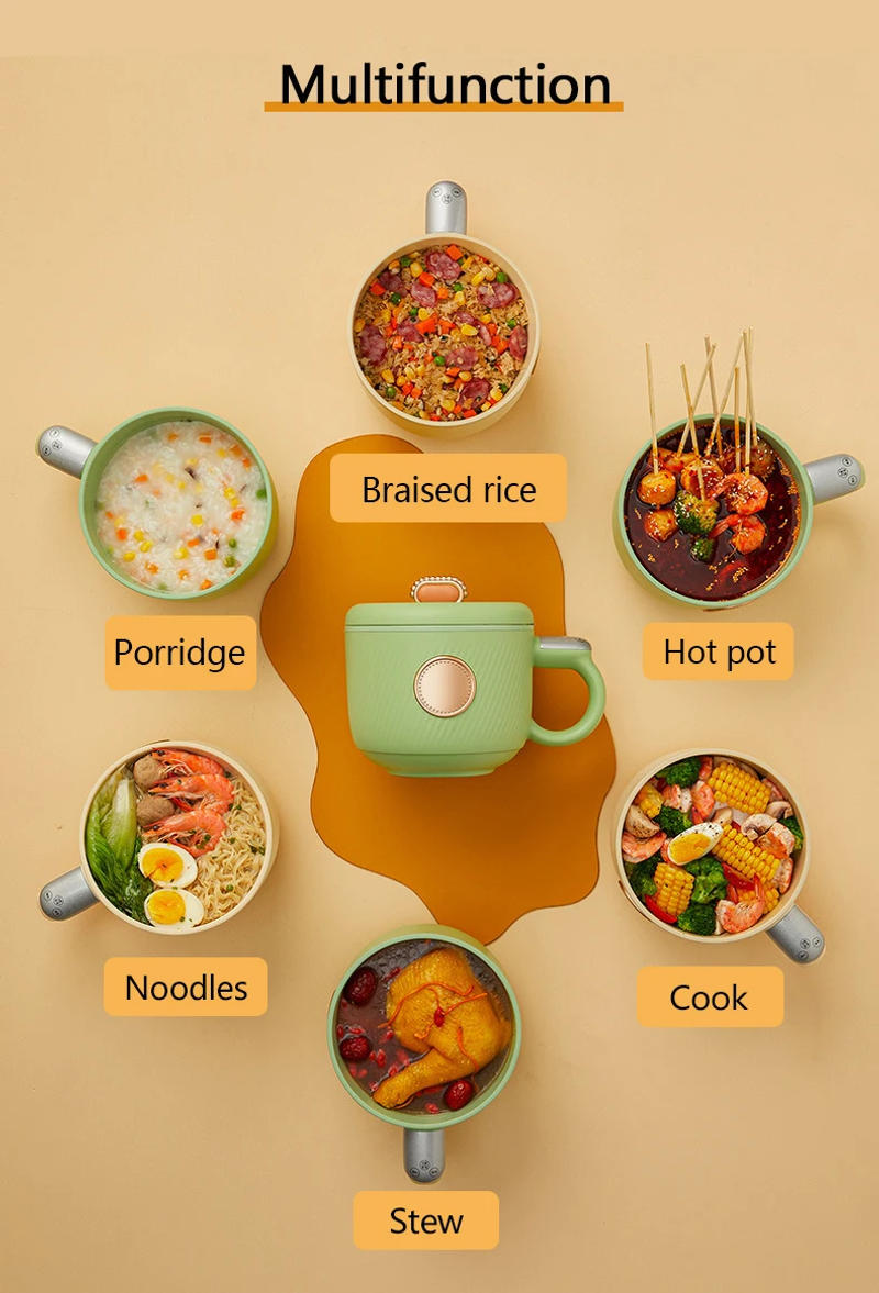 Description Picture 3 of itemDMWD Electric Rice Cooker 1.2L Cooking Machine Hot Pot Noodles Porridge Maker Stewing Pot Mini Skillet Multicooker Non-stick