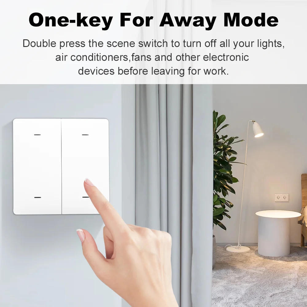 Description Picture 6 of itemTuya ZigBee 3.0 Smart 12 Scene Switch Wireless Push Button 1/2/3/4 gang Battery Powered Transmitter Smart Life App Automatio