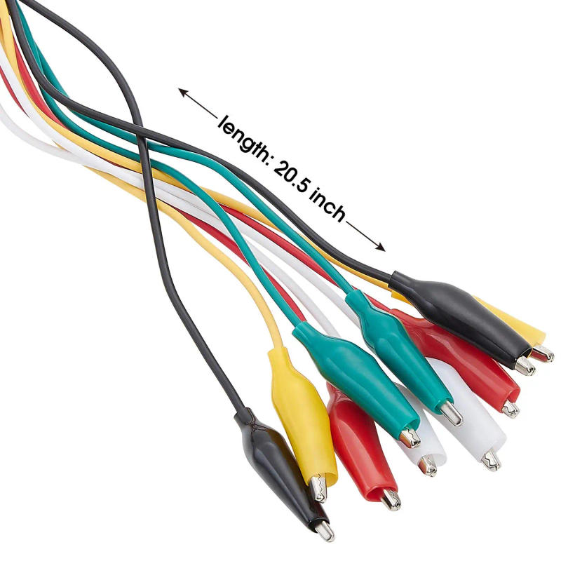 Description Picture 6 of item10pcs 50cm 35mm Alligator Clips Electrical Test Leads with Alligator Clips, Stamping Jumper Wires for Electrical Testing