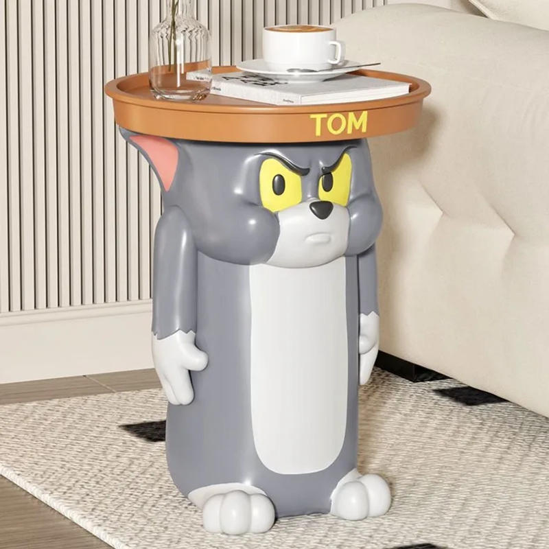 Description Picture 4 of itemResin Coffee Tables Modern Tea Table Design Sofa Side Table Circular End Tables for Living Room Decoration Home and Furnitures