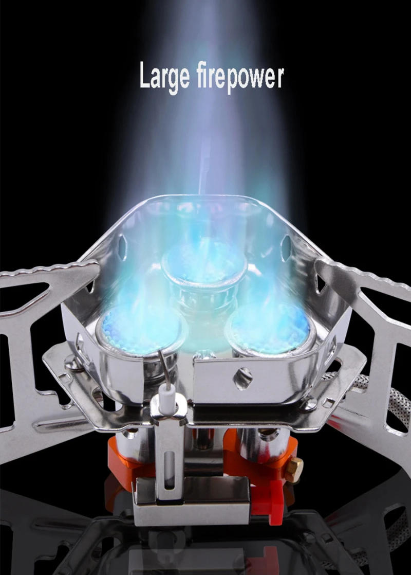 Description Picture 6 of itemDesert Fox Tourist Burner Camping Gas Stove Cookware Large Power Three Fire Adjustable Windbreak Outdoor Hiking Stove Cooker