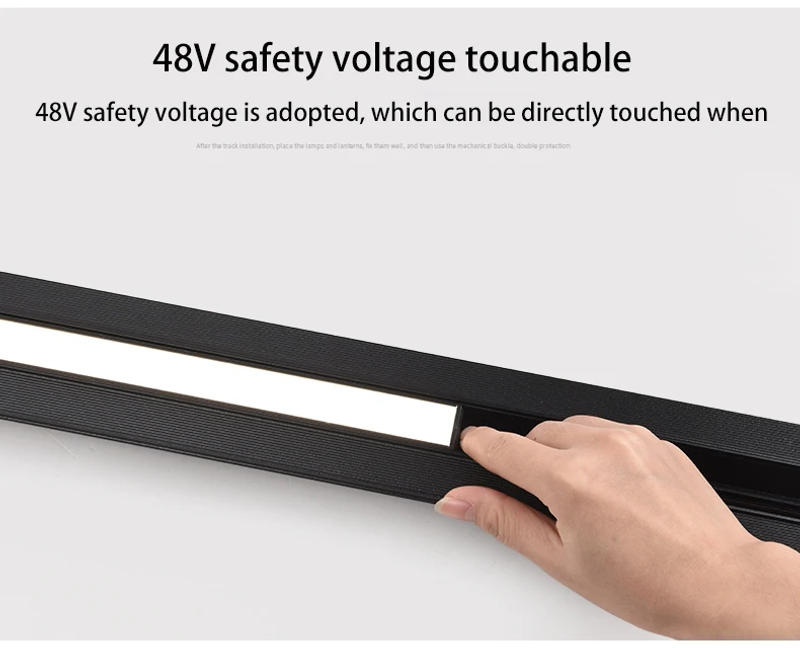 Description Picture 6 of itemSaiyo LED Magnetic Track Light Dimmable Recessed Rails System Black Lighting Fixture Smart Spotlight Floodlight Pendant Lamp