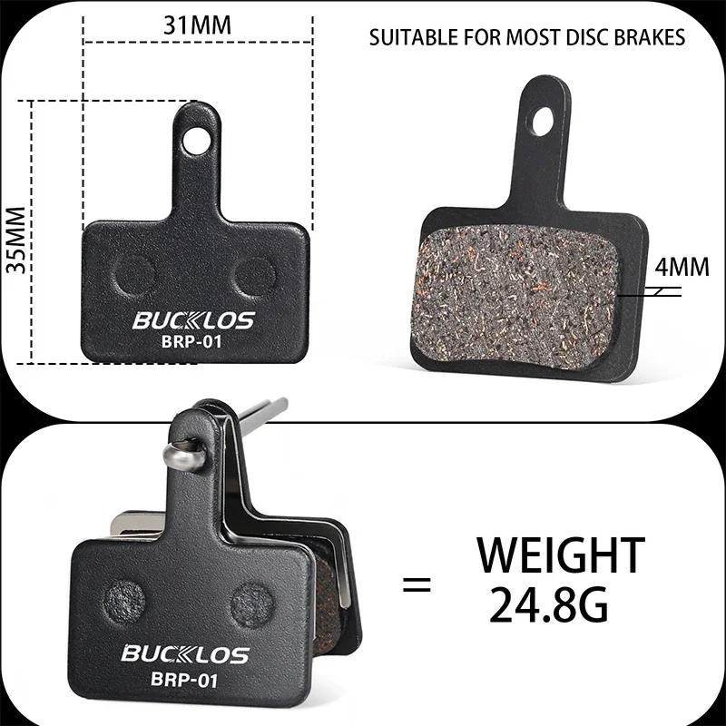 Description Picture 5 of itemBUCKLOS Bicycle Hydraulic Disc Brake Pad Semi-Metal Ceramic MTB Bike Brake Pads for SHIMANO B01S MT200 SRAM AVID HAYES Magura