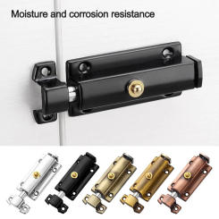 New Stainless Steel Door Lock Self-locking 3Inch Security Bolt Latch Automatic Spring Anti-theft Spring Latches Door