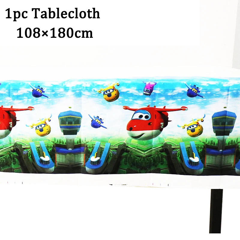 Description Picture 3 of itemCartoon Super Wings Party Supplies Kids Birthday Party Disposable Tableware Set Paper Plates Cups Baby Shower Decorations