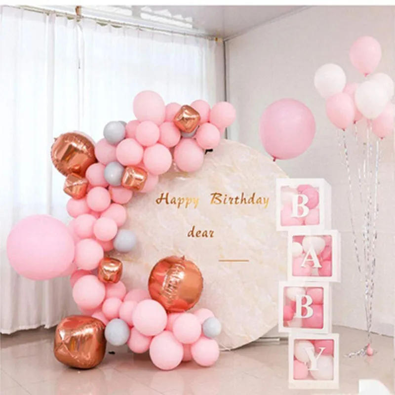 Description Picture 3 of itemTransparent Letter Balloon Box Baby Shower Decorations Happy Birthday Wedding Decor 1st Birthday Party Supplies Balloon Box