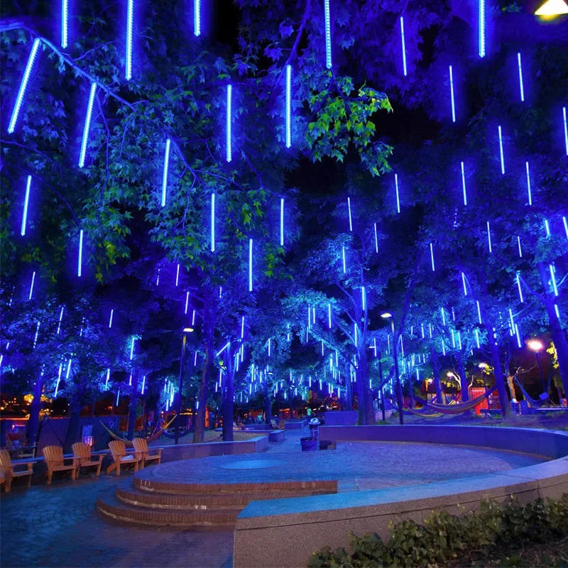 Description Picture 5 of item1 Pack Solar LED Meteor Shower String Lights Street Garland Holiday Lamp Decoration, Wedding, Christmas Party Outdoor Decoration