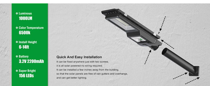 Description Picture 3 of itemSolar LED Street Light Super Bright Outdoor 156LED Solar Powered Wall Lamp Waterproof Motion Sensor Garage Garden Fence Floodlig