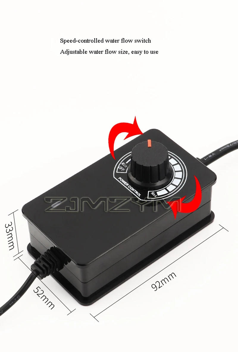 Description Picture 5 of itemDC 12V Submersible Water Pump Small Water Pump Water Flow Speed Adjustable For Car Washing Fish Tank Flower Watering