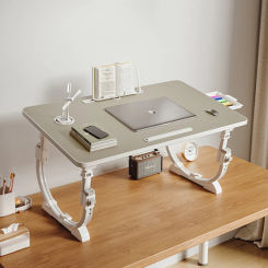 Computer Desk for Bed Folding Laptop Desk Angle Adjustable Height Home Office Furniture 70x40cm Bearing 40kg