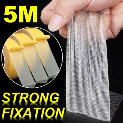 Double Sided Grid Fiber Cloth Base Tape Mesh Waterproof High Viscosity No Trace Carpet Adhesive Strong Fixation Adhesive Tapes