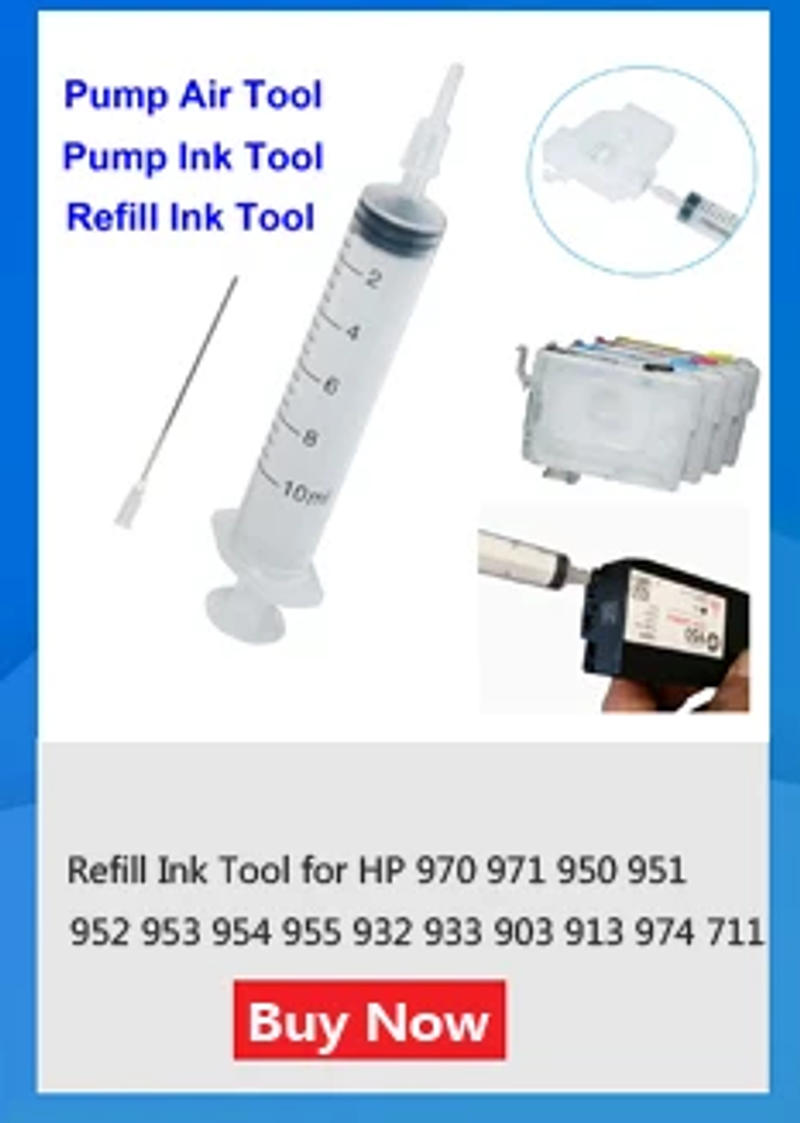 Description Picture 4 of itemFor HP 950 951 952 953 954 955  711 Ink Cartridge Refillable Without Chip for HP 7740 8210 8700 8710 8600 8100 T520 T120