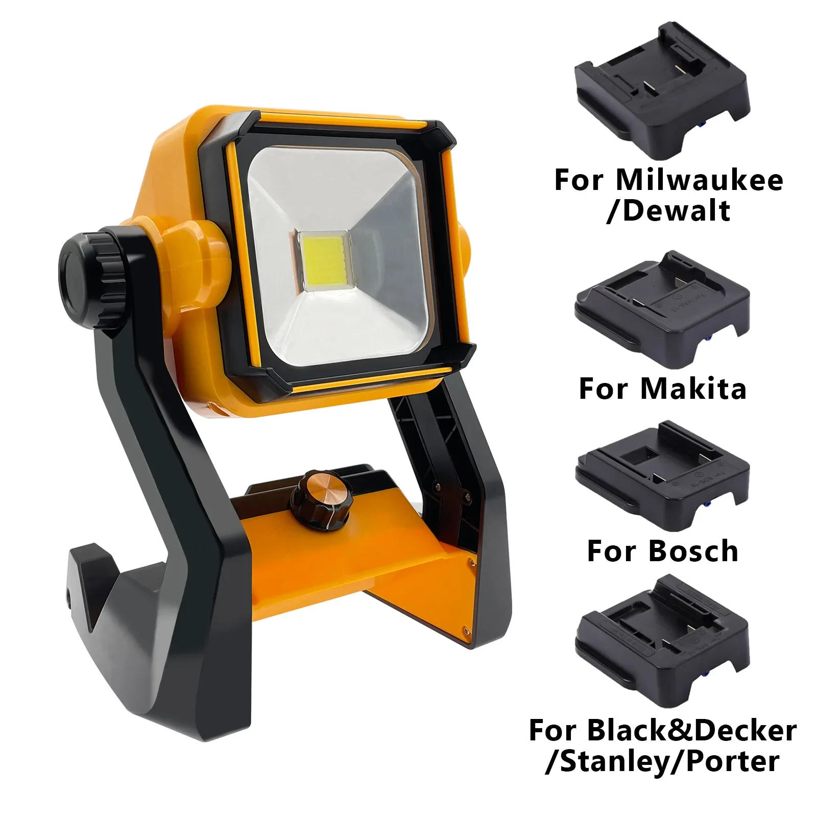 Description Picture 5 of itemUpgraded Dimmable LED Work Light For Makita/Bosch/Milwaukee/Dewalt 18V 20V Li-ion Battery Outdoor Spotlight Cordless Flood Light