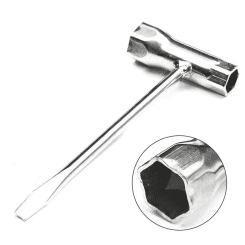 Spark Plug Socket Wrench 13mm & 19mm Stainless Steel Spanner for Gasoline Chainsaw and Brush Cutter Garden Machinery