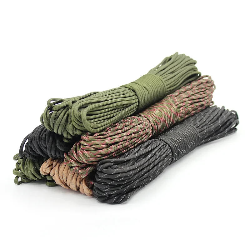 Description Picture 5 of item100FT Military Paracord 7 Strand 4mm Camping Accessories Outdoor Survival DIY Bracelet Rope Hiking Clothesline Camping Gadgets
