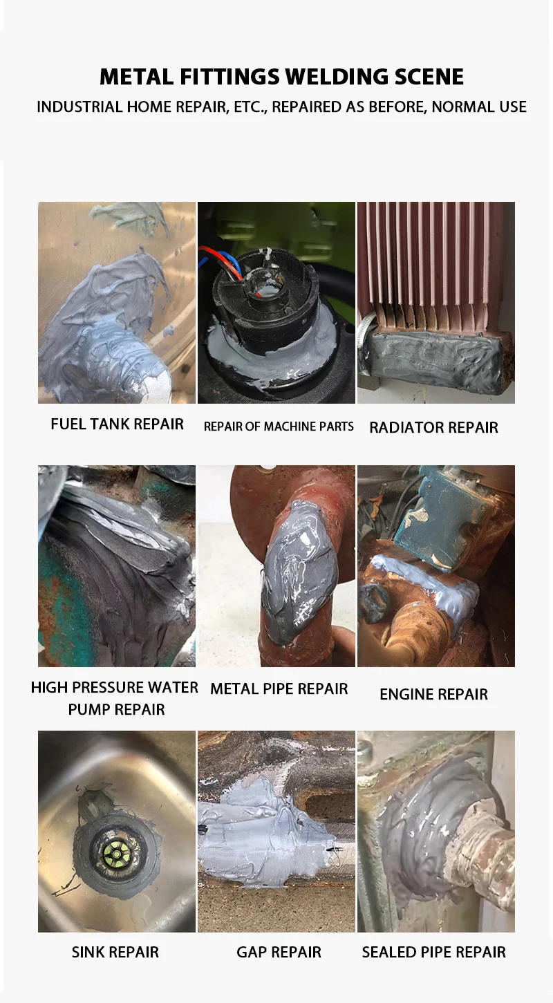 Description Picture 4 of item50/85g A+B Glue Casting Adhesive Industrial Repair Agent Casting Metal Cast Iron Trachoma Stomatal Crackle Welding Glue Caulk