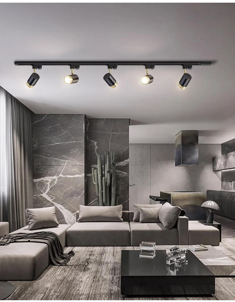 Description Picture 3 of itemLed Ceiling Spotlight GU10 Multi Angle Adjustable Ceiling Lamp Bedroom Living Room Bar Store Decoration Track Lighting Rail Lamp