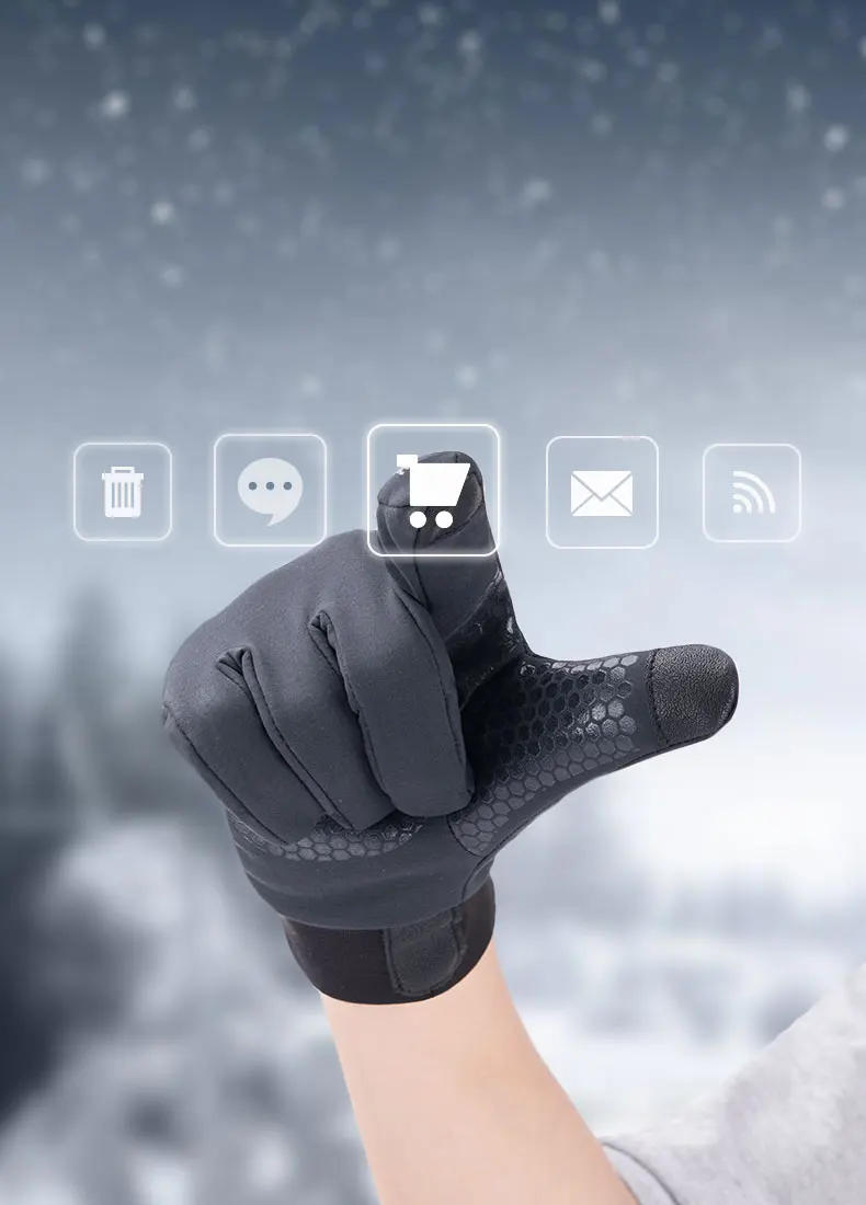 Description Picture 5 of itemNaturehike Outdoor Hiking Sport Gloves Keeping Warm Soft Anti-slip Touch Screen Cycling Full Finger Gloves