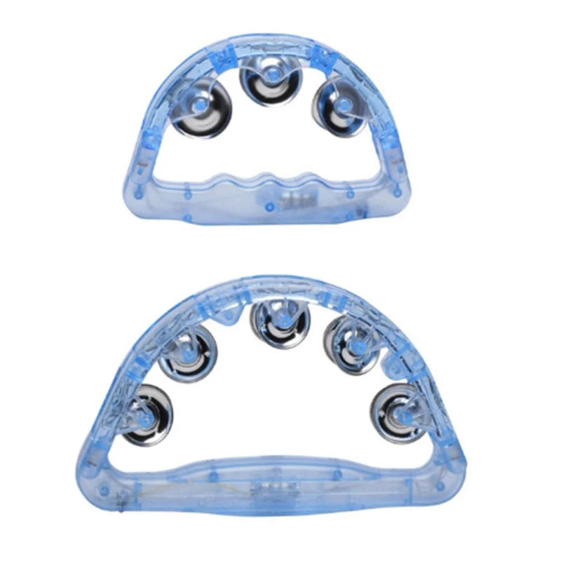 Description Picture 5 of itemHandheld Light up Tambourine Percussion LED Noisemakers Flashing Rattle Bell KTV Party Events Kids Sensory Musical Instrument